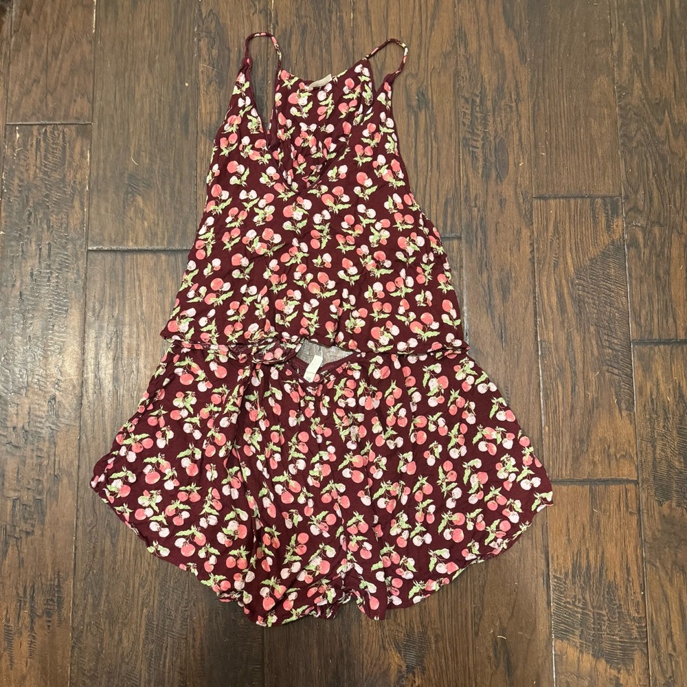 Intimately Free People two piece pajama set size Large